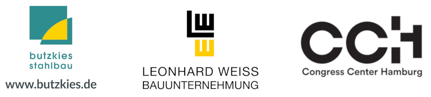 Logos Butzkies Stahlbau, LEONHARD WEISS Bauunternehmung, CCH Hamburg
